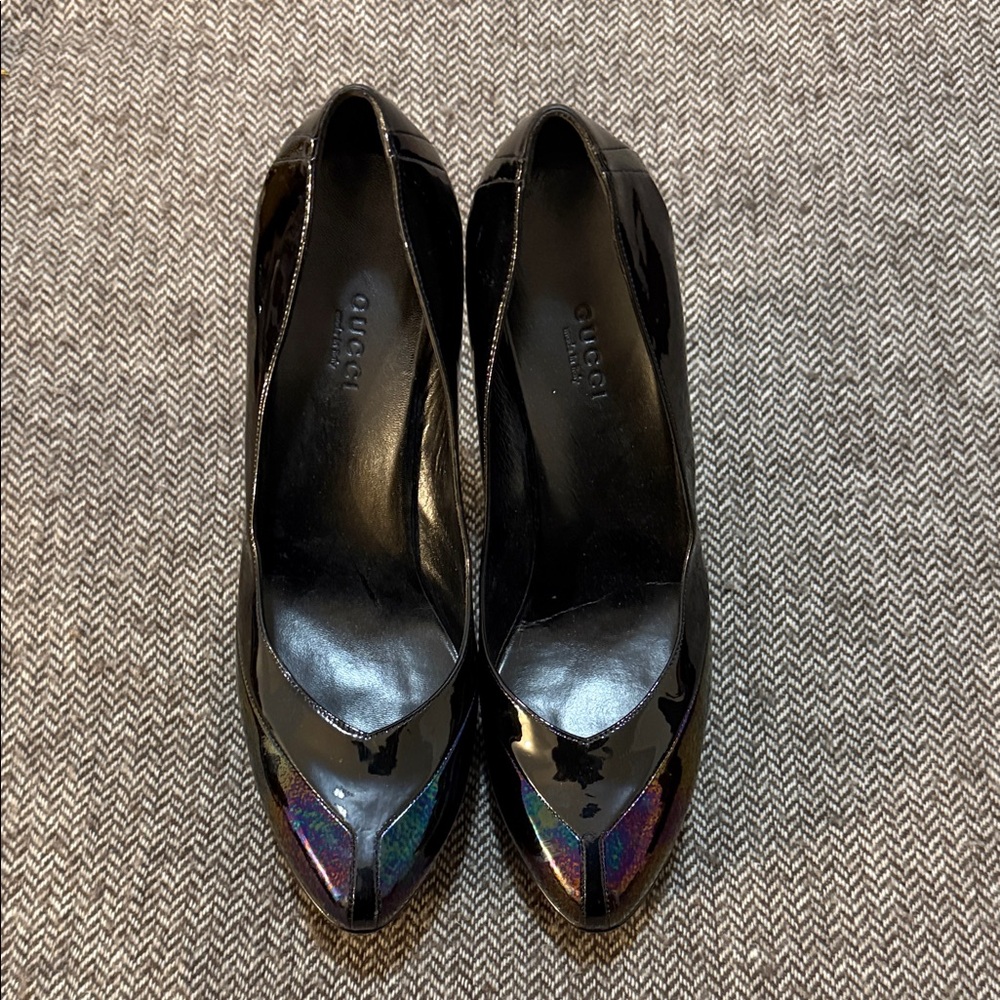 Gucci Black Patent Leather Heels